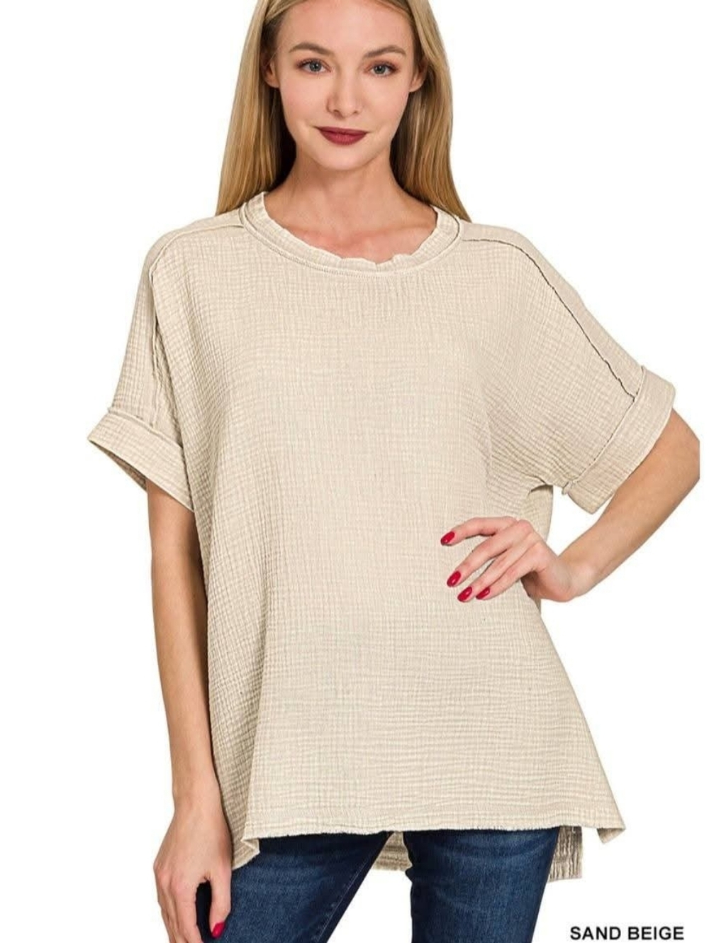 New Zenana Acid Wash Top